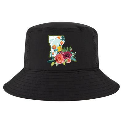 Louisiana Watercolor Flower Cool Comfort Performance Bucket Hat