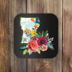 Louisiana Watercolor Flower Coaster