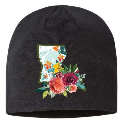 Louisiana Watercolor Flower Sustainable Beanie