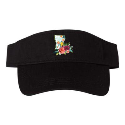 Louisiana Watercolor Flower Valucap Bio-Washed Visor