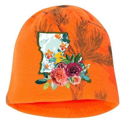 Louisiana Watercolor Flower Kati - Camo Knit Beanie