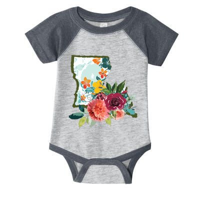 Louisiana Watercolor Flower Infant Baby Jersey Bodysuit