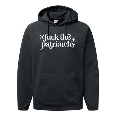 Libby Wishes Fuck The Patriarchy Vintage Feminist Women Performance Fleece Hoodie