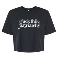 Libby Wishes Fuck The Patriarchy Vintage Feminist Women Bella+Canvas Jersey Crop Tee