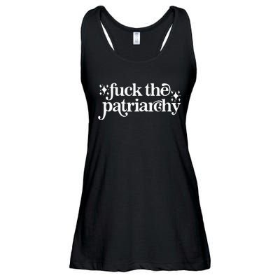 Libby Wishes Fuck The Patriarchy Vintage Feminist Women Ladies Essential Flowy Tank