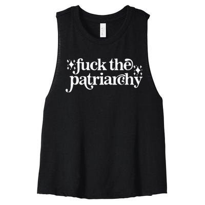 Libby Wishes Fuck The Patriarchy Vintage Feminist Women Women's Racerback Cropped Tank