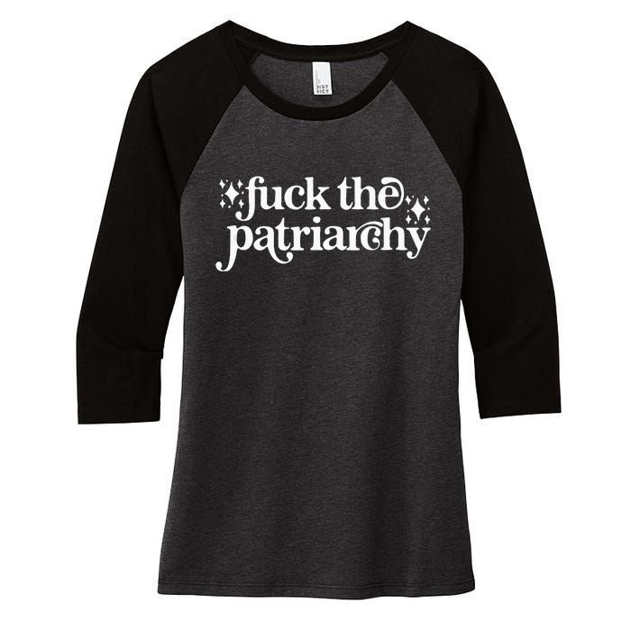 Libby Wishes Fuck The Patriarchy Vintage Feminist Women Women's Tri-Blend 3/4-Sleeve Raglan Shirt