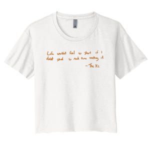 Life Wouldnt Feel So Short If I Didnt Spend So Much Time Wasting It Women's Crop Top Tee