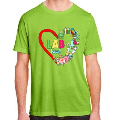 Lab Week Floral Lab Tech Medical Laboratory Hospital Office Lab Week Adult ChromaSoft Performance T-Shirt