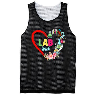 Lab Week Floral Lab Tech Medical Laboratory Hospital Office Lab Week Mesh Reversible Basketball Jersey Tank