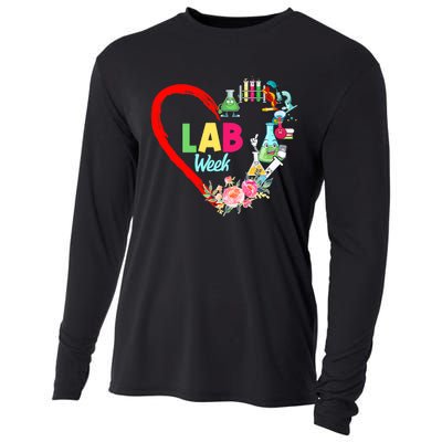 Lab Week Floral Lab Tech Medical Laboratory Hospital Office Lab Week Cooling Performance Long Sleeve Crew