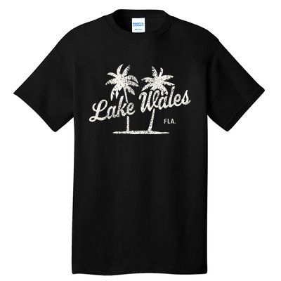 Lake Wales Florida Vintage 70s Palm Trees Tall T-Shirt