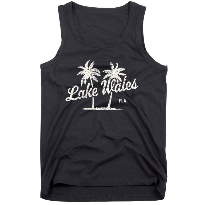 Lake Wales Florida Vintage 70s Palm Trees Tank Top