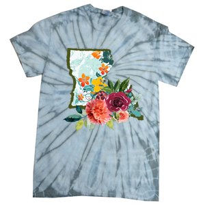 Louisiana Watercolor Flower Tie-Dye T-Shirt