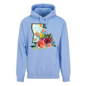 Louisiana Watercolor Flower Unisex Surf Hoodie