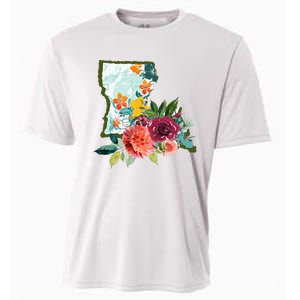 Louisiana Watercolor Flower Cooling Performance Crew T-Shirt