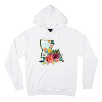 Louisiana Watercolor Flower Hoodie