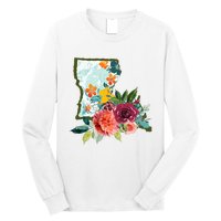 Louisiana Watercolor Flower Long Sleeve Shirt