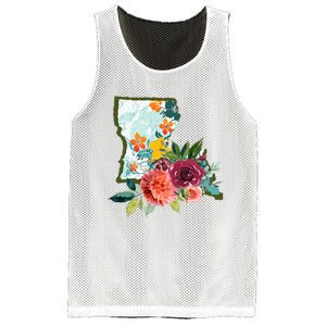 Louisiana Watercolor Flower Mesh Reversible Basketball Jersey Tank