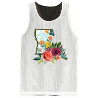 Louisiana Watercolor Flower Mesh Reversible Basketball Jersey Tank