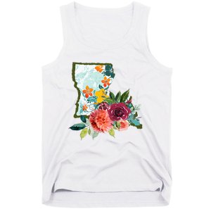 Louisiana Watercolor Flower Tank Top