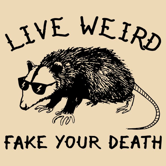 Live Weird Fake Your Death Zip Tote Bag