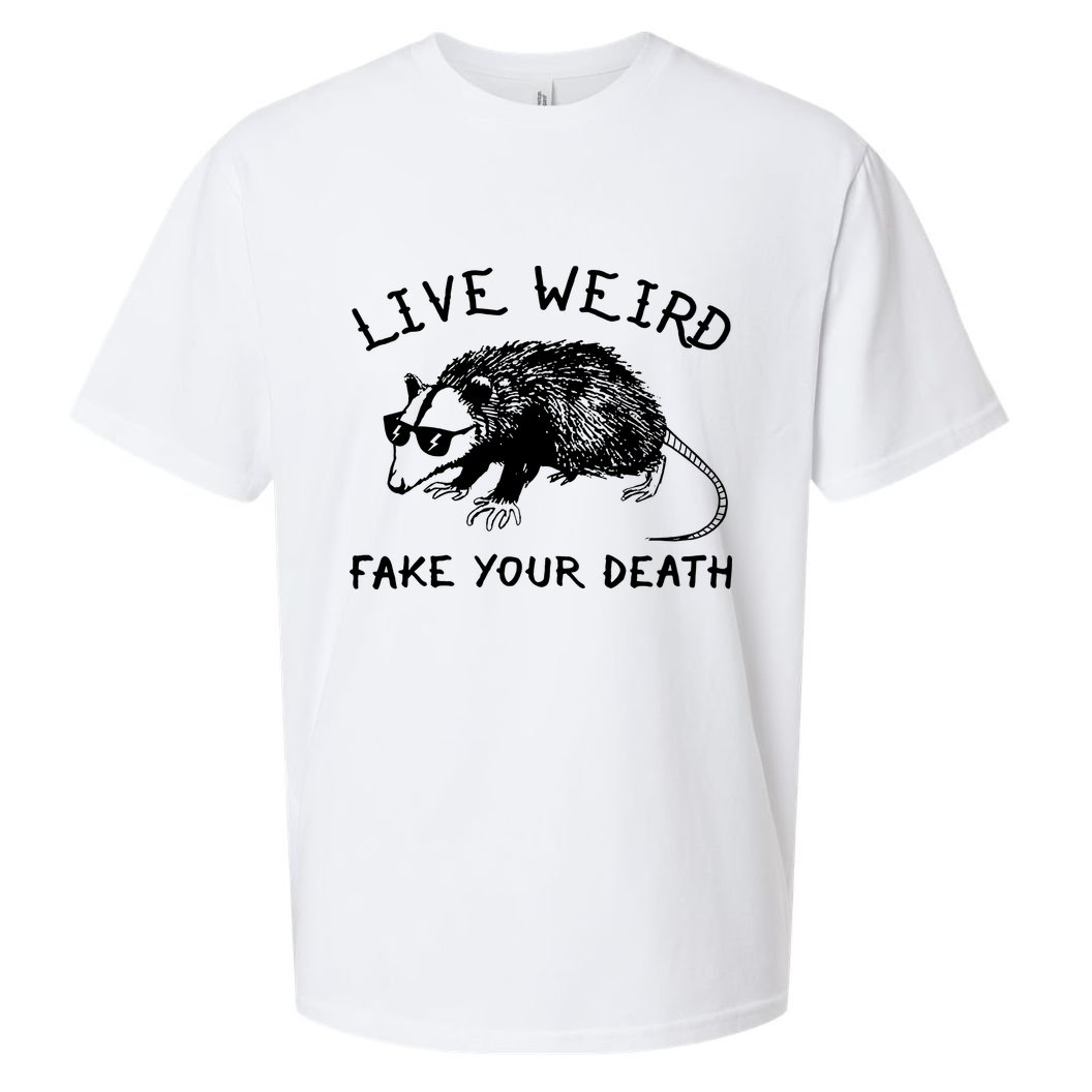 Live Weird Fake Your Death Sueded Cloud Jersey T-Shirt