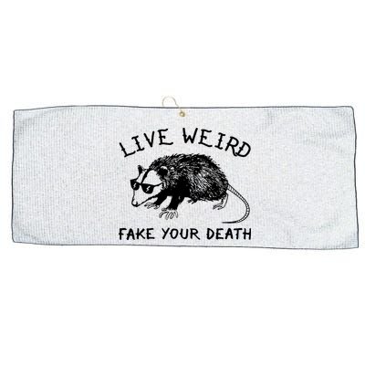 Live Weird Fake Your Death Large Microfiber Waffle Golf Towel