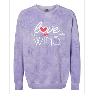 Love Wins Gift Surprise For Your Friend Cool Gift Colorblast Crewneck Sweatshirt