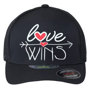 Love Wins Gift Surprise For Your Friend Cool Gift Flexfit Unipanel Trucker Cap