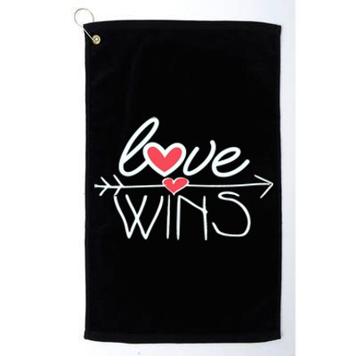 Love Wins Gift Surprise For Your Friend Cool Gift Platinum Collection Golf Towel