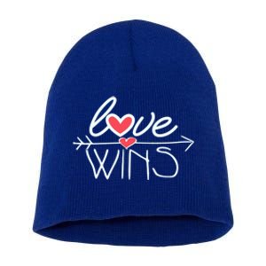 Love Wins Gift Surprise For Your Friend Cool Gift Short Acrylic Beanie