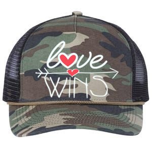 Love Wins Gift Surprise For Your Friend Cool Gift Retro Rope Trucker Hat Cap