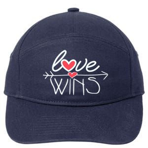 Love Wins Gift Surprise For Your Friend Cool Gift 7-Panel Snapback Hat