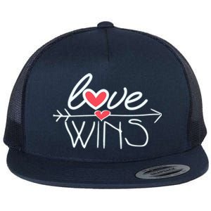 Love Wins Gift Surprise For Your Friend Cool Gift Flat Bill Trucker Hat