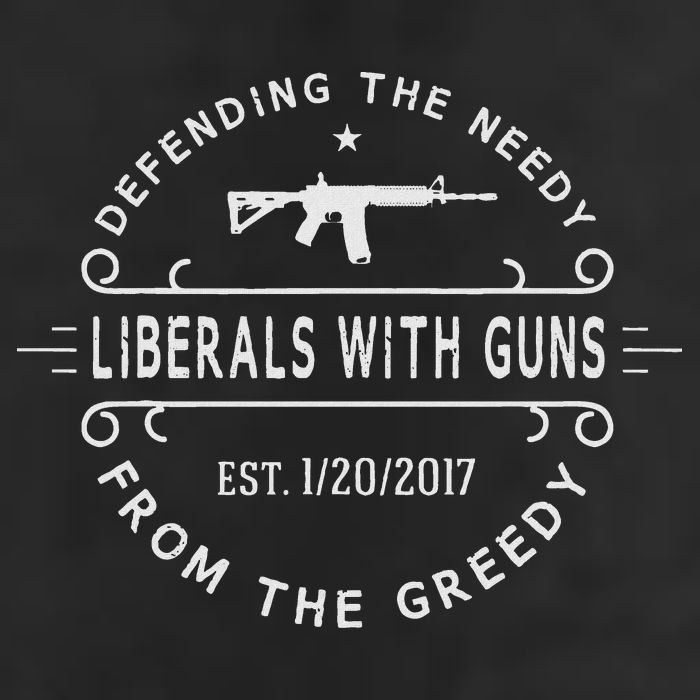 Liberals With Guns Large Microfiber Waffle Golf Towel