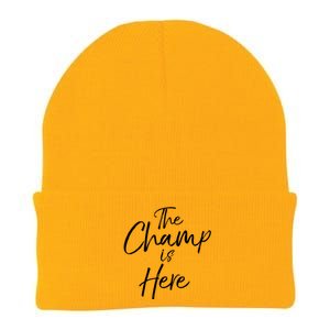 League Winner Gift Fantasy Football Winner The Champ Is Here Gift Knit Cap Winter Beanie