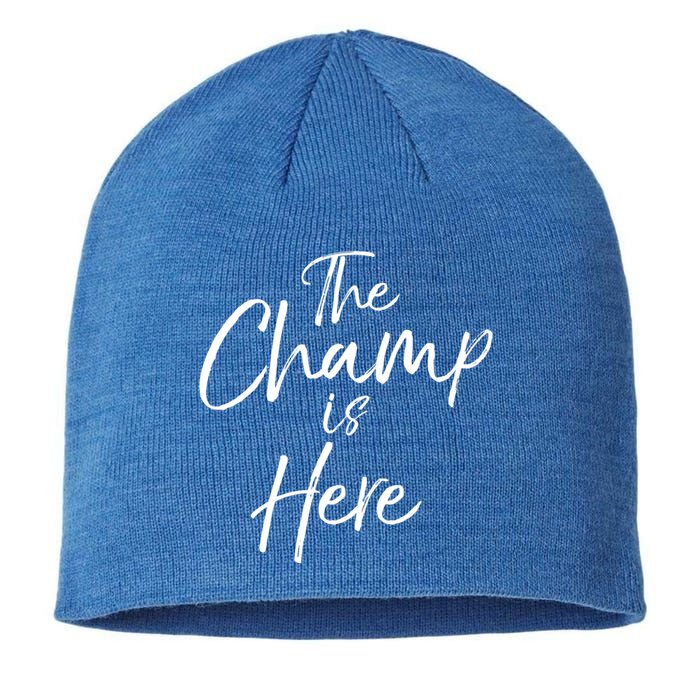 League Winner Gift Fantasy Football Winner The Champ Is Here Gift Sustainable Beanie