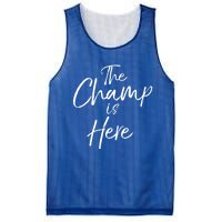 League Winner Gift Fantasy Football Winner The Champ Is Here Gift Mesh Reversible Basketball Jersey Tank