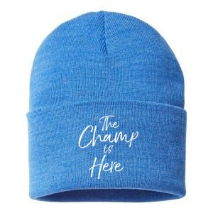 League Winner Gift Fantasy Football Winner The Champ Is Here Gift Sustainable Knit Beanie