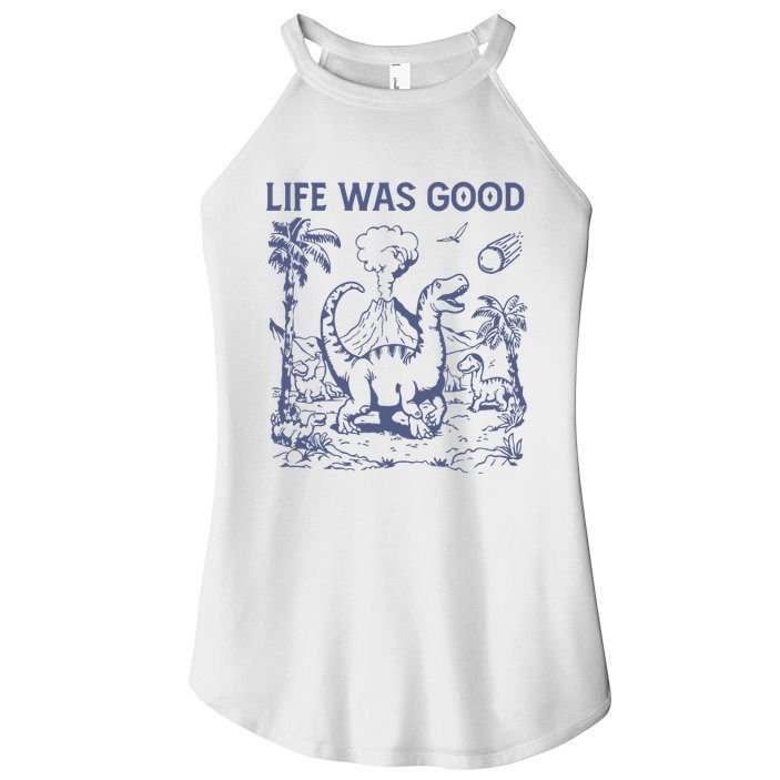 Life Was Good Dinosaur Women's Perfect Tri Rocker Tank