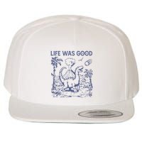Life Was Good Dinosaur Wool Snapback Cap