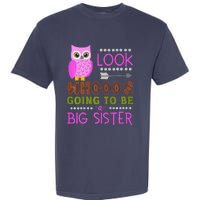 Look WhoS Going To Be A Big Sister Owl Baby Announcement Premium Garment-Dyed Heavyweight T-Shirt