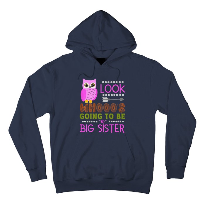 Look WhoS Going To Be A Big Sister Owl Baby Announcement Premium Hoodie