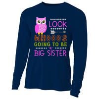 Look WhoS Going To Be A Big Sister Owl Baby Announcement Premium Cooling Performance Long Sleeve Crew