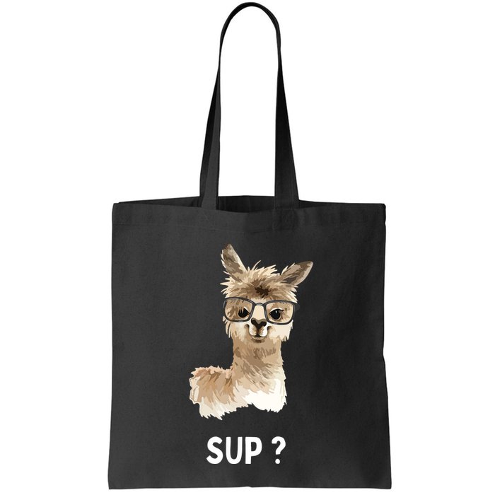 Llama With Glasses Funny Saying Alpaca Bag