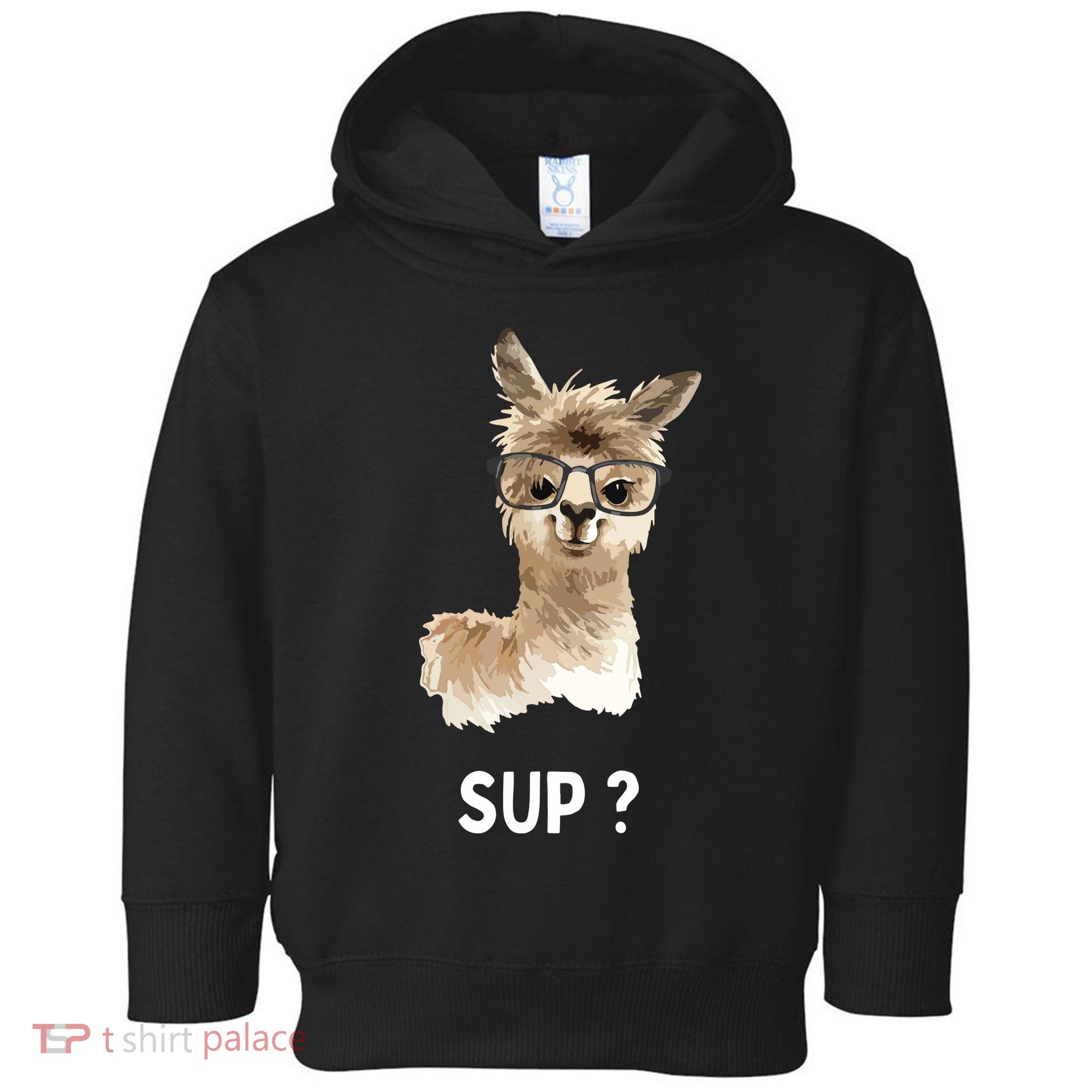 Llama With Glasses Funny Saying Alpaca Toddler Hoodie