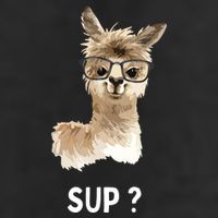 Llama With Glasses Funny Saying Alpaca Golf Towel