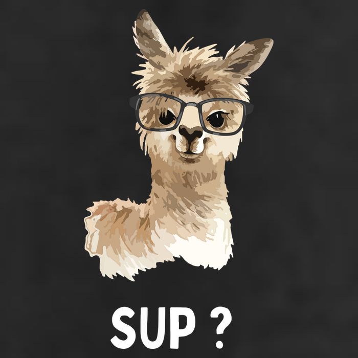 Llama With Glasses Funny Saying Alpaca Golf Towel