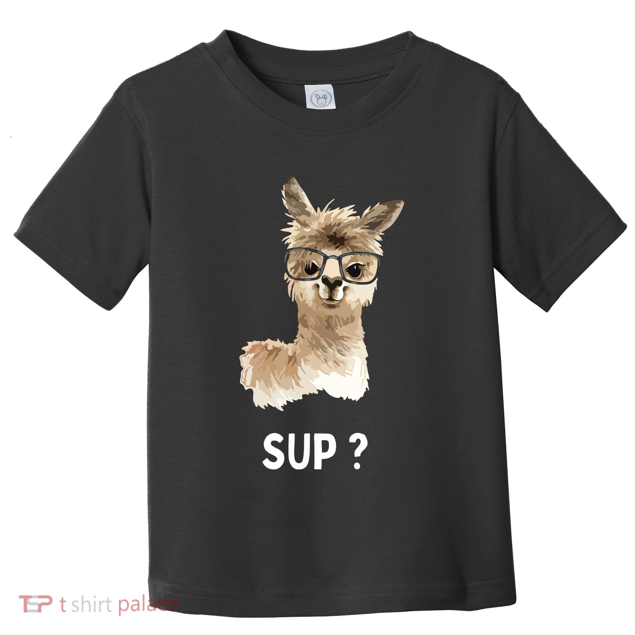 Llama With Glasses Funny Saying Alpaca Toddler T-Shirt